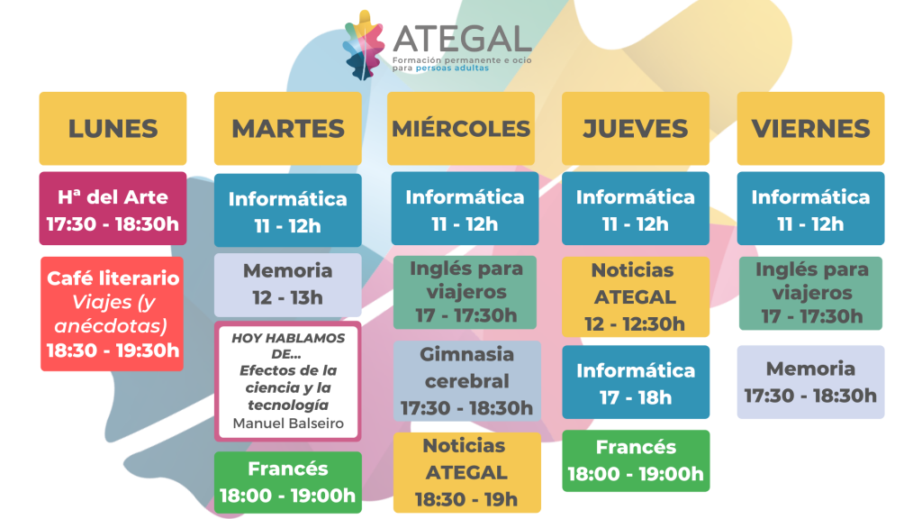 Súmete a nuestra plataforma de formación online y aprende inglés, ejercita tu memoria o diviértete. La mejor educación y ocio, siempre con la familia ATEGAL Súmete a nuestra plataforma de formación online y aprende inglés, ejercita tu memoria o diviértete. La mejor educación y ocio, siempre con la familia ATEGAL