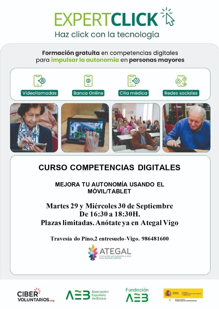 VIGO | Curso competencias digitales: uso del móvil y tablet